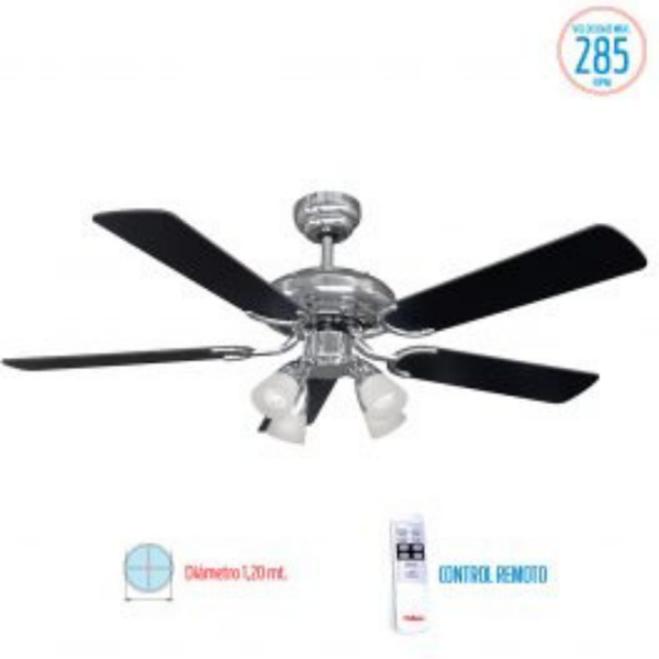 Producto - VENTILADOR DE TECHO CON LUZ VTHM415R LILIANA