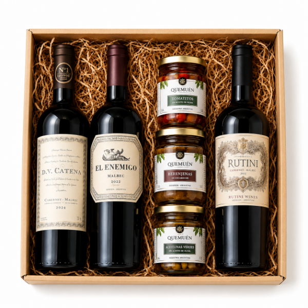 Producto - Caja Regalo Gourmet Premium DV Catena, Rutini y El Enemigo + Delicatessen - 5