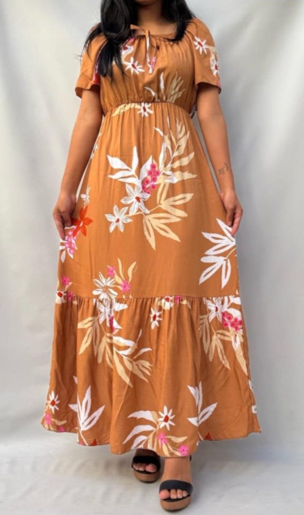 Vestido Lirio Camel T3
