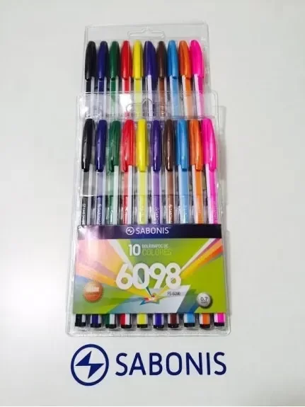 Producto - Lapiceras de colores x10 Sabonis