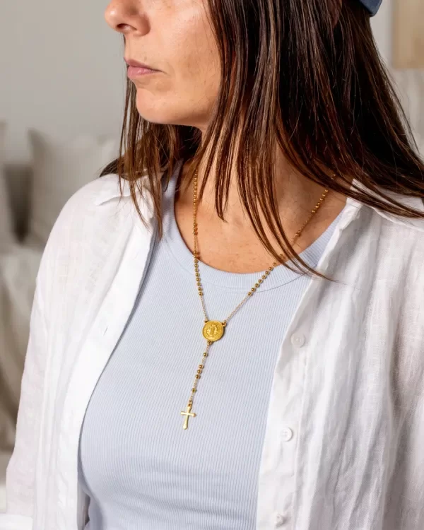 Producto - Rosario Acero Dorado David - 1