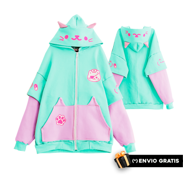 Producto - Campera Gatito Cute Cat Emergency Moda Harajuku