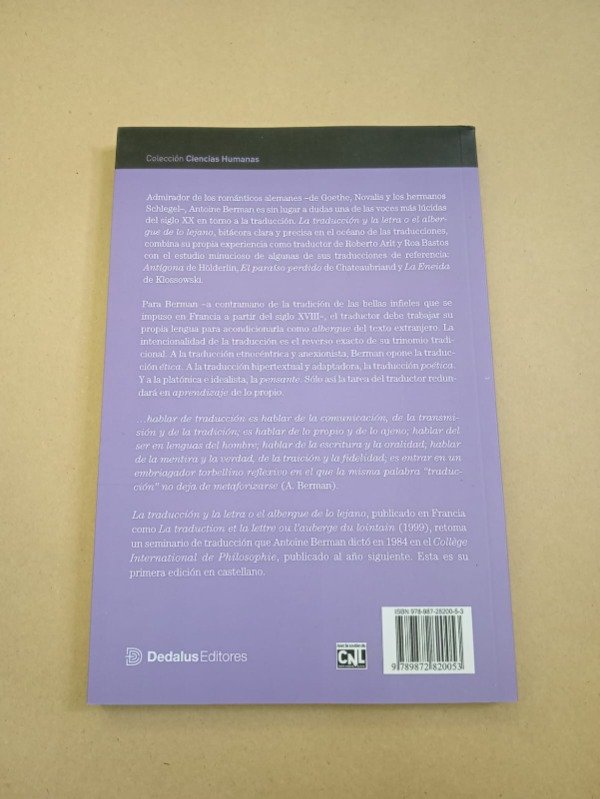 Producto - La traducción y la letra o el albergue - Antoine Berman - Dedalus 2014 - 1
