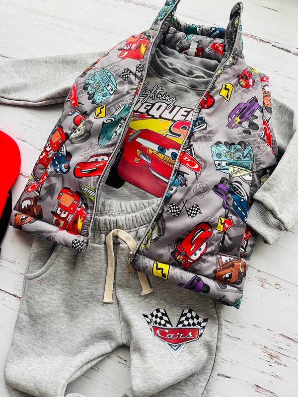 Producto - Chaleco puffer Cars full estampa