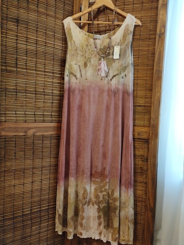Producto - Vestido ECOPRINT hilo ROSA VIEJO