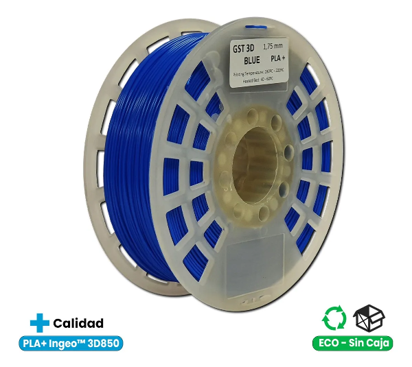Producto - Filamento PLA GST 3D x 1KG (Sin Caja) - Azul