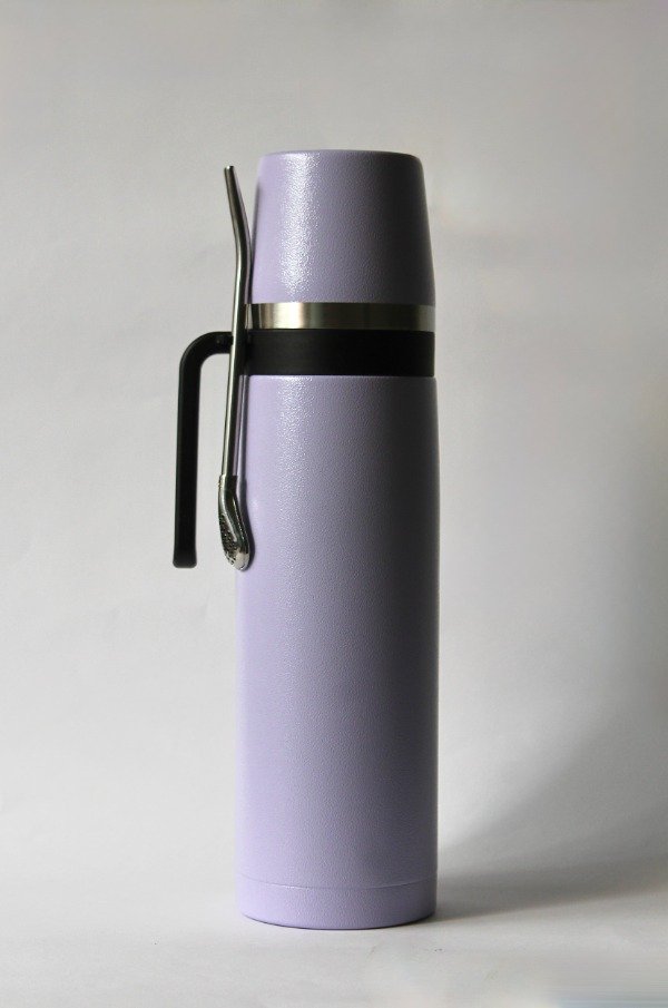 Producto - Termo media manija con bombilla Lila