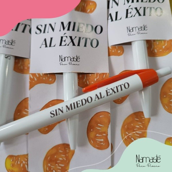 Producto - Birome Sin miedo al éxito blanca y naranja Lollipop