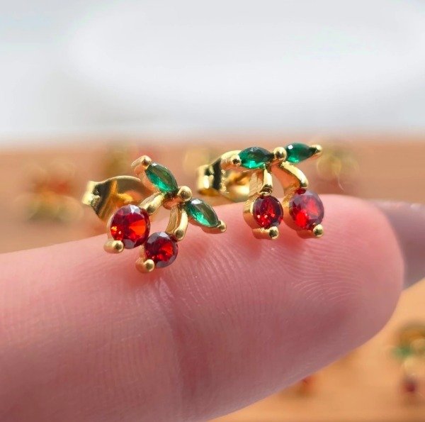 Producto - Aros Cherry Dorados