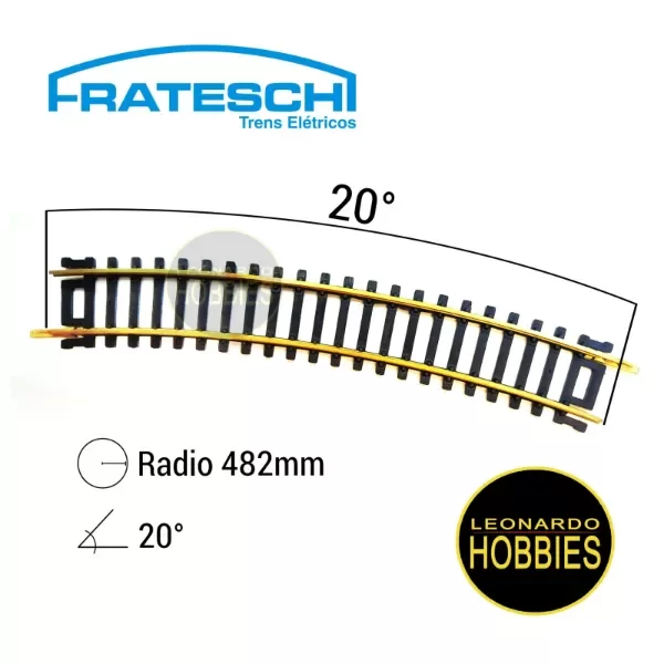 Producto - Tramo Curvo Radio 482mm a 20 Grados Frateschi 4166 (Mi)