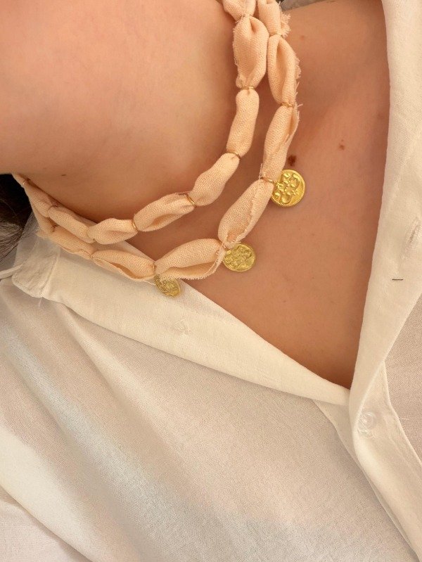 Producto - Collar Arena - Ivory medalla - 2