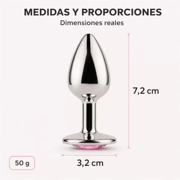 Producto - ANAL PLUG EROS METAL SMALL PINK - 2