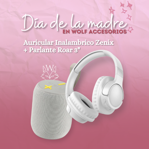 Producto - AURICULARES ZENIX + PARLANTE ROAR 3''