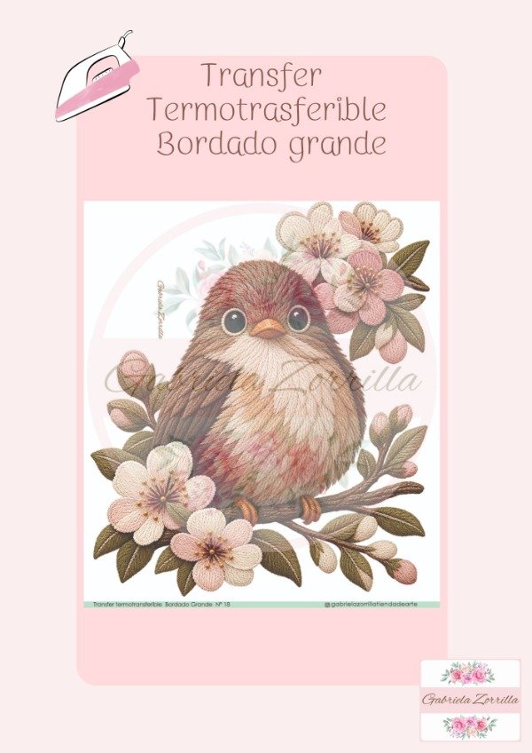 Producto - Transfer Termo bordado grande 18
