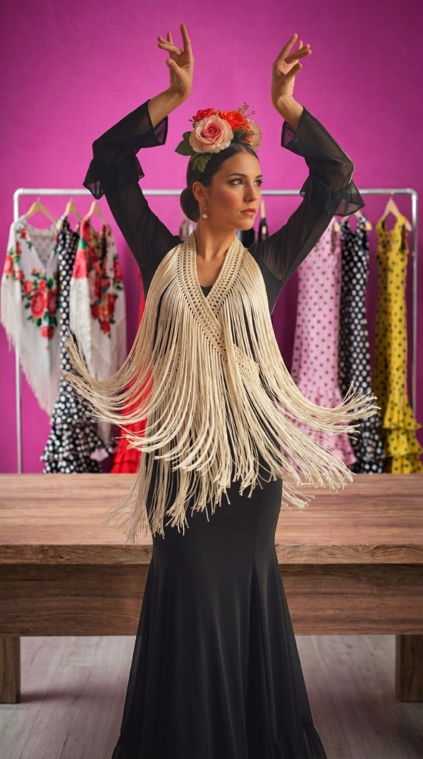 Producto - Tira De Flecos Para Cruzar 160 cm Natural