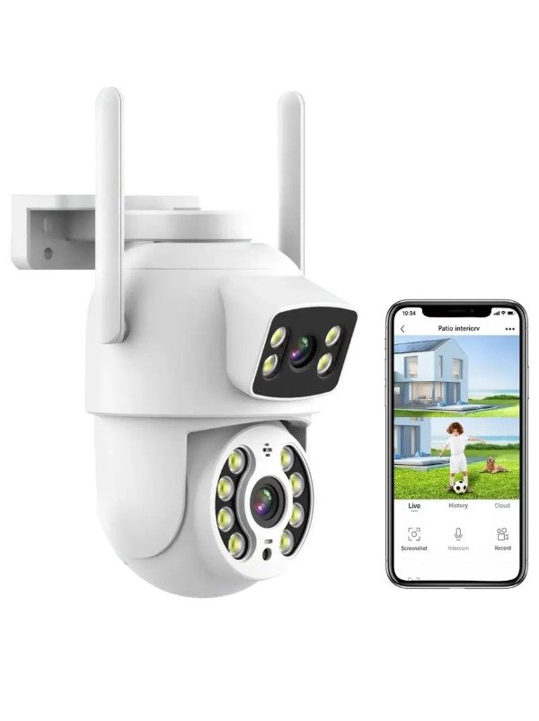 Producto - Camara De Seguridad Ip66 Doble Camara Exterior 360 Oryx 1120