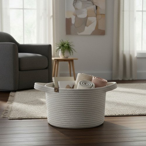 Producto - Cesto Organizador c/Manija 24x25x17 Cordón 10mm