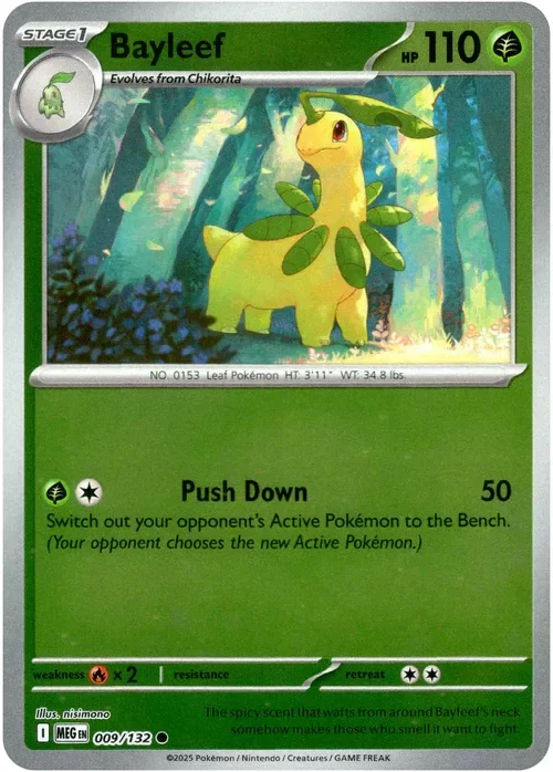Producto - Bayleef - 009/132 - Mega Evolution - Reverse Holo