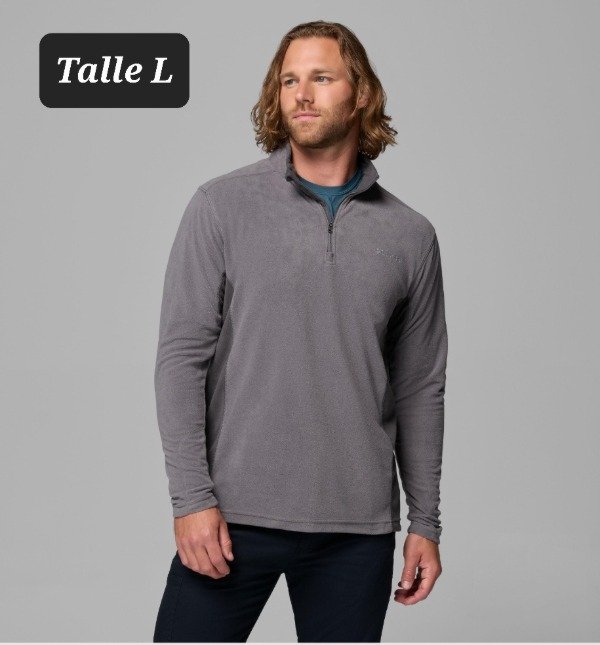 Producto - Buzo micropolar Columbia talle L gris combinado