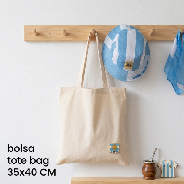 Producto - Bolsa tote bag lienzo algodón 35x40 CM  con manija