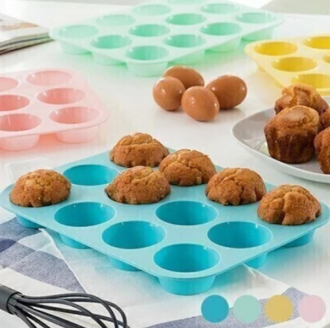 Producto - Molde Silicona Muffins 12 Cupcake Reposteria