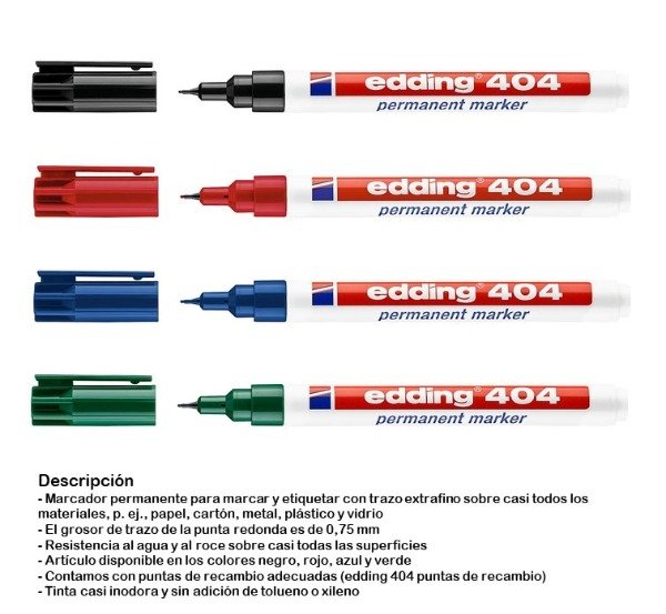 Producto - MICROFIBRA EDDING 404 PERM. RECARG