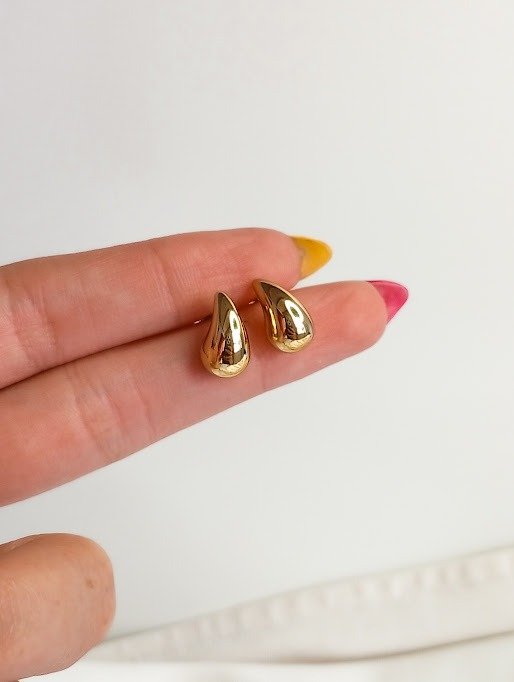 Producto - Aros mini drop - Acero dorado