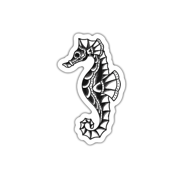 Producto - Caballito de mar  - Vinilo blanco + Laca sectorizada