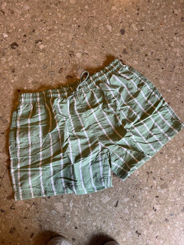 Producto - Short de baño premium rayado verde vintage