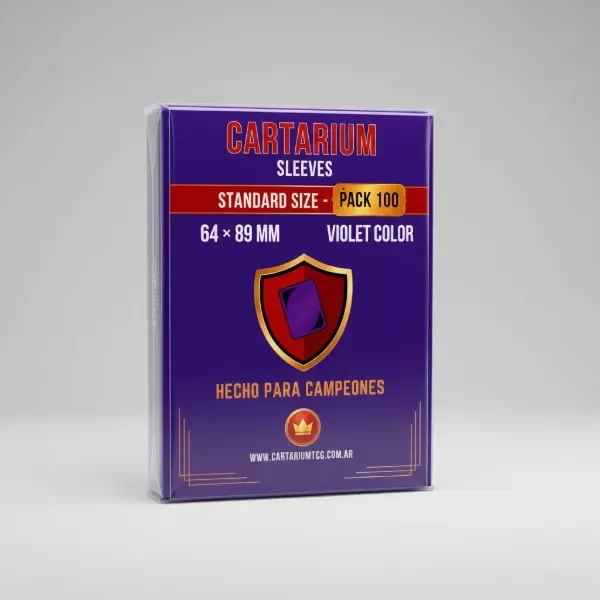 Producto - Sleeves Cartarium Standard 64x89 mm Violeta Commander Pack x100 - 3