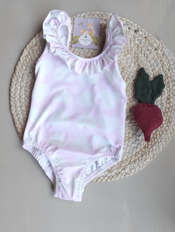 Producto - Malla Enteriza Rosa pastel Corazón