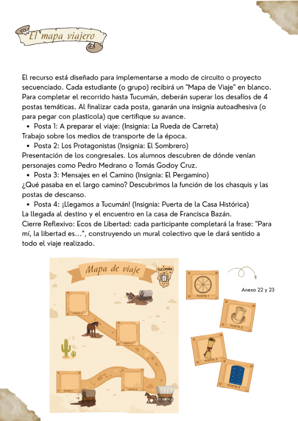 Producto - Camino hacia la libertad - Aventura en 4 postas - 9 de julio para primer ciclo - 1