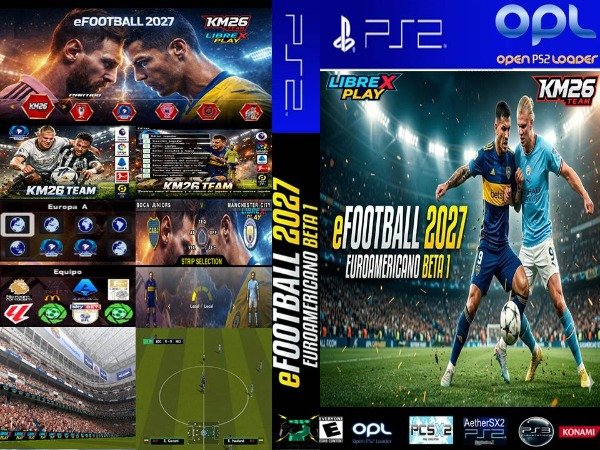 Producto - eFOOTBALL 2027 EUROAMERICANO BETA 1 KM26 (PS2-PS3)