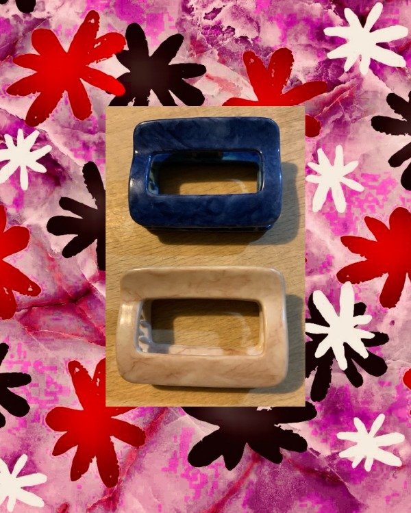 Producto - Ganchos cuadrados Azul y Beige x2u.