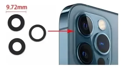 Producto - VIDRIO REPUESTO CAMARA TRASERA IPHONE 12 PRO