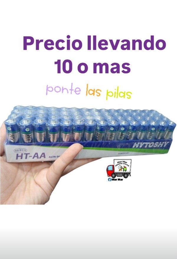 Producto - Pilas AA x4 (cantidad)