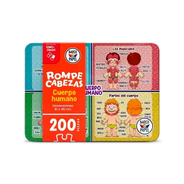 Producto - ROMPECABEZA 210 PIEZAS CUERPO HUMANO  - EN LATA