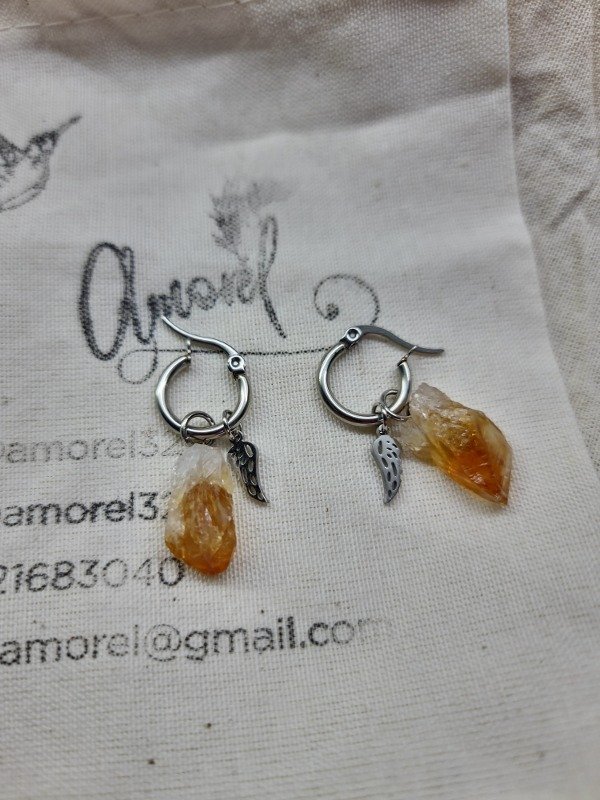 Producto - Aros Citrino en bruto