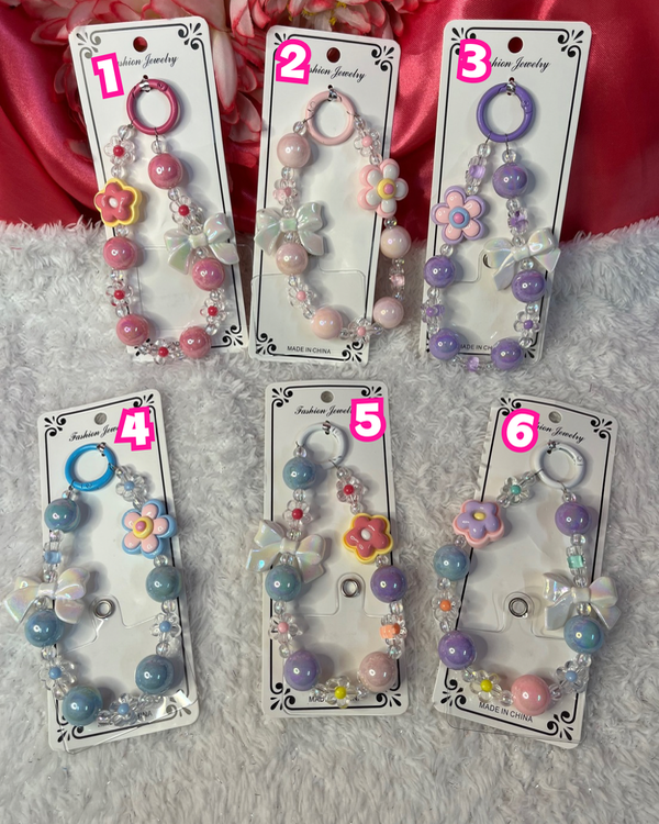 Producto - Llavero para celular flor y moño