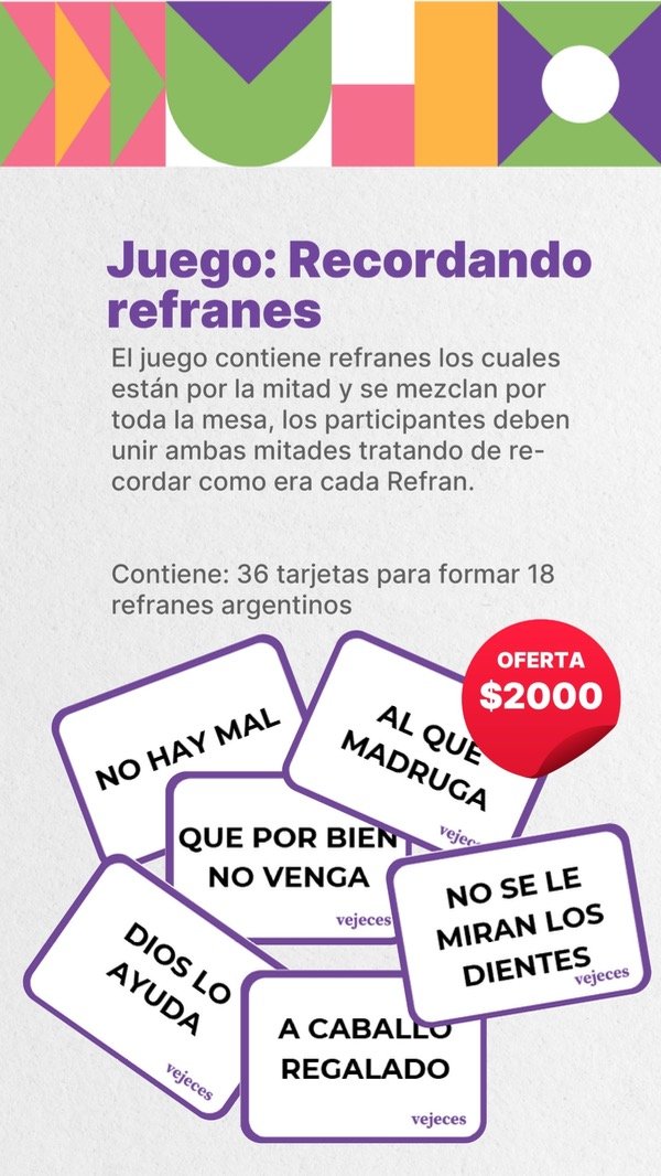 Producto - Recordando refranes