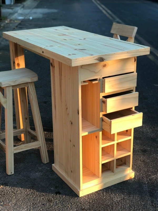 Producto - MESA ISLA DESMONTABLE 4 EN 1