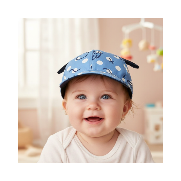 Producto - Gorra con visera lunares CELESTE - 1