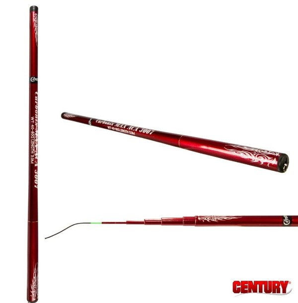 Producto - Caña Telescopica Mojarrera Century Carbonix MAX ACA 2.30 y 2.70m Fibra 40-80gr