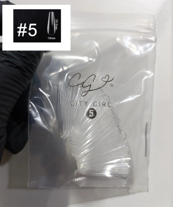 Producto - Tips Soft gel coffin todas nro 5 City Girl 50 pcs