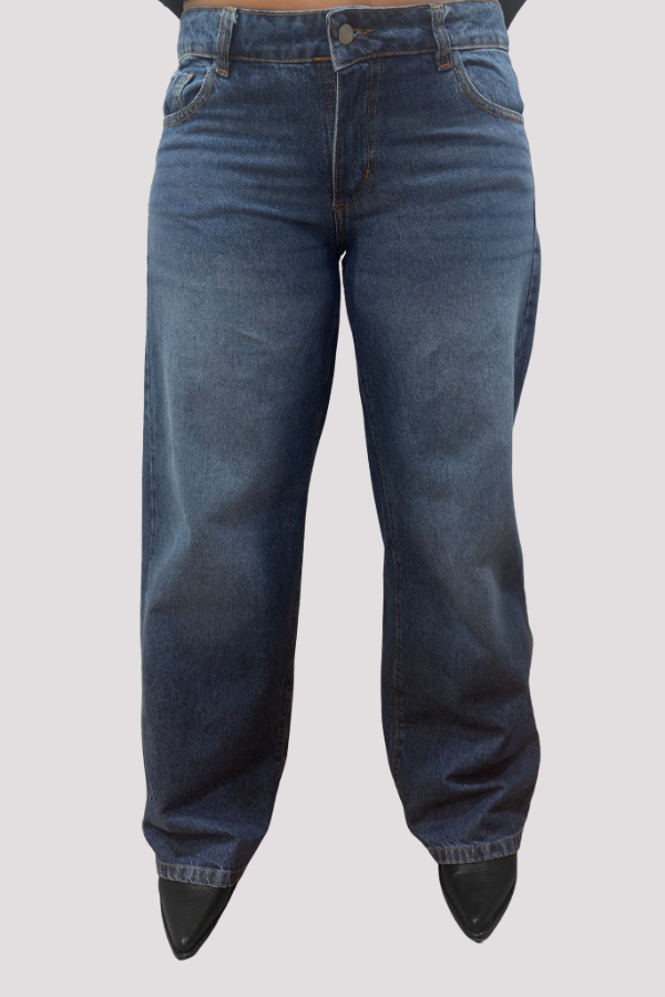 Producto - Jean Wide-Leg Azul Tiro Bajo Fever