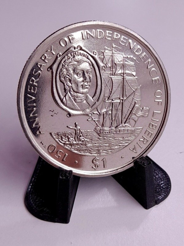 Producto - Liberia 1 Dólar 1997 Independencia (barco) / Simón Bolivar Km#344 Unc