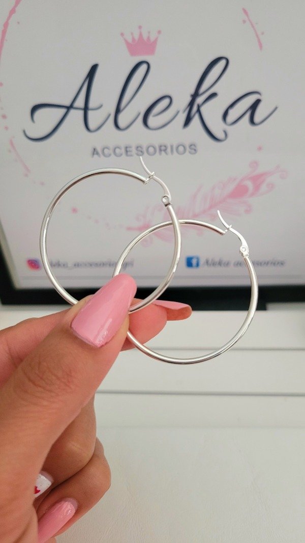 Producto - Argollas lisas (4.0mm) de acero blanco