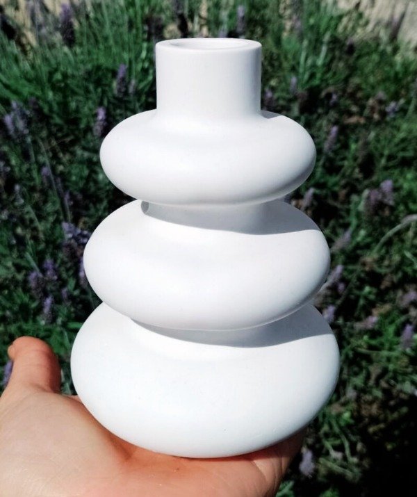 Producto - Florero Anillos Pieza de Yeso