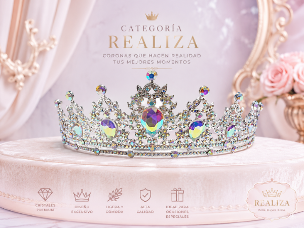 Producto - Tiara pricesa plateado tornasol Q-EH75101