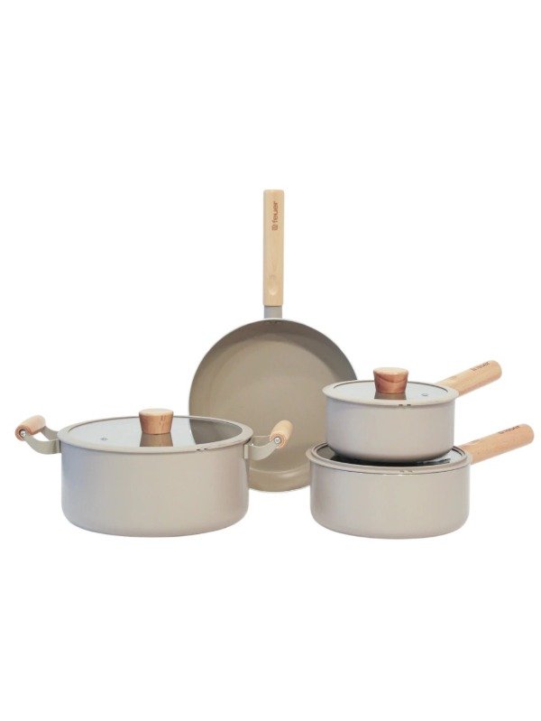 Producto - 101133 Batería de Cocina Noble 7 piezas Visón c/Mango de Madera - 0